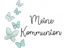 Stickdatei - Meine Kommunion Schmetterlinge